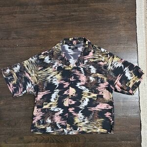 Oil and Water Cropped Button Up Shirt